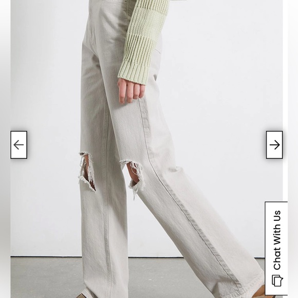 PacSun Eco Grey Ripped Boyfriend jeans in SIZE 25 - Picture 8 of 9